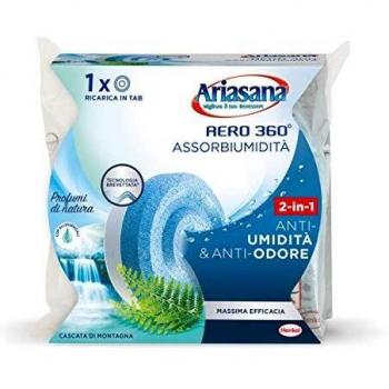 Ariasana Aero 360 Ricarica Antihumedad y Aromatizante Cascada de Montaña 450g