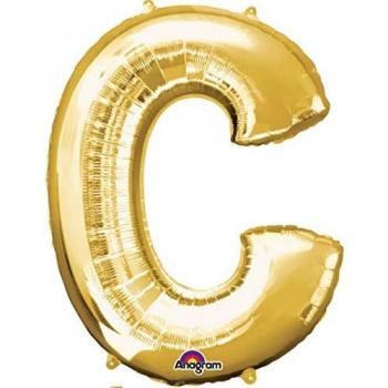 amscan 3295101 SuperShape Letra C Oro Foil Globo - 1 PC