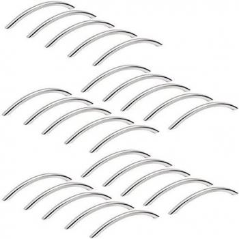 Emuca 9164551 Tirador para mueble Ø10mm,128mm,Acero,Niquel satinado,Lote de 25
