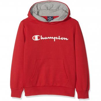 Champion Hooded Sweatshirt, Sudadera con Capucha para Niños, Rojo