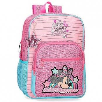 Disney Minnie Pink Vibes Mochila Rosa 28,5x38x12 cms Poliéster 13.68L