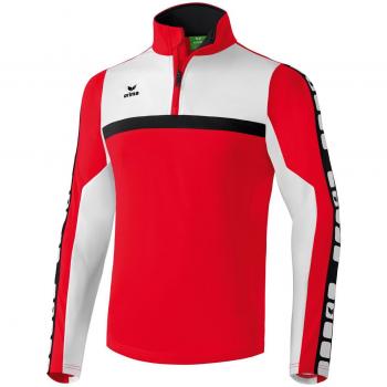 Erima Trainingstop 5-Cubes - Sudadera de fútbol para niño, color rojo, talla 128 cm