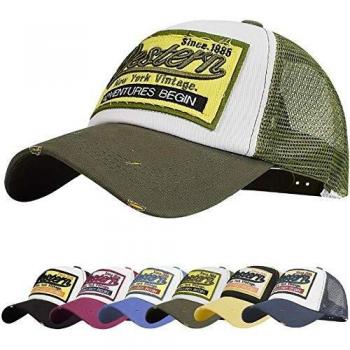 UMIPUBO Gorra de béisbol para Hombre Ajustable Classic Mesh Gorra Unisex molienda Borde Haga Viejo Sombrero