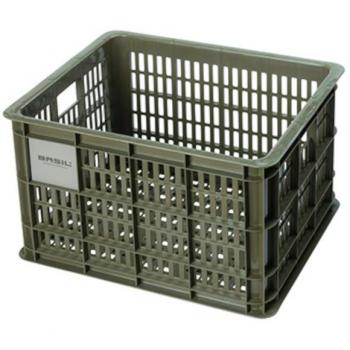 Cesta de bicicleta Basil Crate M 29,5L Verde Musgo Reciclada