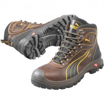 Puma - Calzado de protección para hombre, color marrón, talla 42