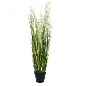 Planta Artificial Pampa Cortadeira 118 cm - Realista, con Maceta Incluida, Ideal para Interior y Exterior