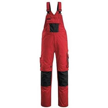 Mono de Trabajo Mascot Augsburg con Rodilleras, Talla C46 (76), Color Rojo/Negro
