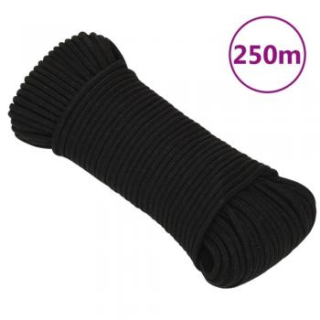 Cuerda de trabajo poliéster negro 5 mm 250 m