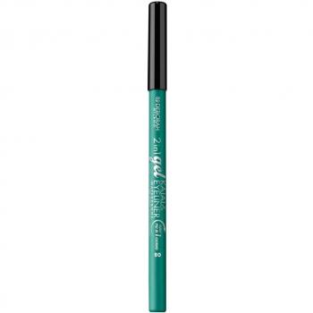 Lápiz Gel 2 en 1 Kajal y Eyeliner Waterproof Deborah Milano, Color Verde Claro Intenso, Ultra-pigmentado y Cremoso, 1.21 gr
