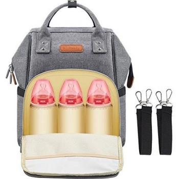 ANKÖMMLING Multifunción pañal bolsa de pañales cambiador de viaje, gran capacidad mochila bolsa reutilizable, ligero elegante Durable Mochila con bolsillo botella aislante para mamá y papá