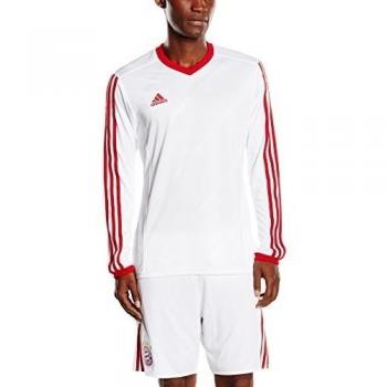 adidas Tabe 14 LS JSY - Camiseta para hombre, color blanco / rojo, talla S