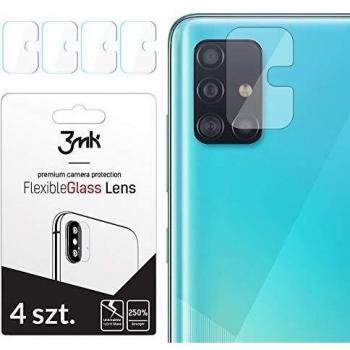 Protector de lente de cámara 3MK Hybrid para Samsung Galaxy A71 - 4 piezas