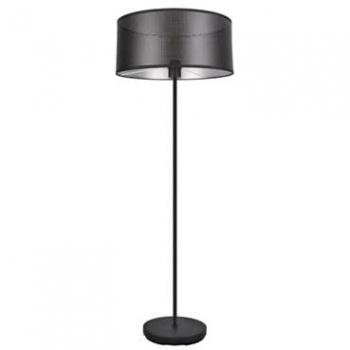 Lámpara de Pie Elegante Anastasia 1xe27 Negro/Negro-Plata 159x40x40 Cm