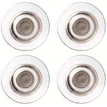 Nobo Imanes para Pizarra Blanca de Cristal, Paquete de 4, Extrafuertes, 32 mm, 1904116, Transparente