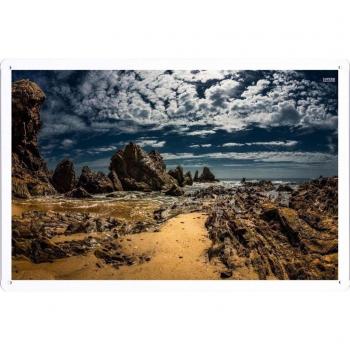 Metal cartel Cartel de chapa Hojalata sesión Beach Seaside Tin Sign Rocky Beach 32903 Retro Vintage Pared Decoración by hamgaacaan