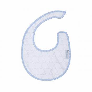 Babero Redondo Con Velcro Pic Celeste/Circulo 16X19 Cm