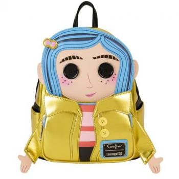 Coraline Doll Mini Backpack - 15th Anniversary Cosplay, Vegan Leather, Multicolour