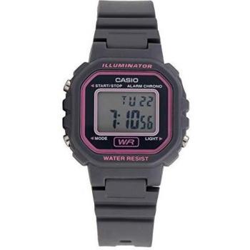 Casio POP Digital Women's Watch - Black Dial Quartz with Gray Rubber Strap