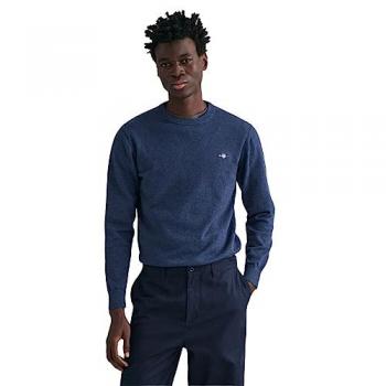 Jersey de Hombre GANT Classic Cotton Cuello Redondo - Color Azul Oscuro - Talla XXXL