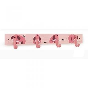 COLGADOR MÚLTIPLE INFANTIL ELEFANTE ROSA INOFIX