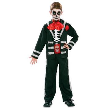 Disfraz de Novio del Día de los Muertos Negro para niño