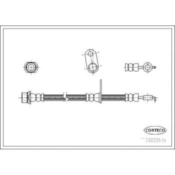 Latiguillo de freno CORTECO 19033579 - Tipo: Latiguillo de freno; Marca: CORTECO; Número de referencia: 19033579