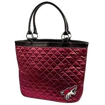 NHL Quilted Tote - 52005-COYT-Marn, Phoenix Coyotes, 16x5.5x12, Rojo oscuro