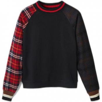 Desigual Black Cotton Sweatshirt - L, Female, Multicolor, Round Neck, Logo Design