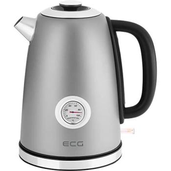 Hervidor Eléctrico ECG RK 1700 Magnifica Antracita - Acero Inoxidable - 1,7 L - Indicador de Temperatura