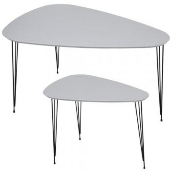 Juego de 2 mesas Alexandra House Living Blanco Madera
