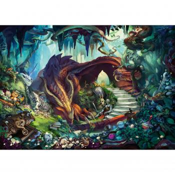 Puzzle Escape Ravensburger En la Caverna del Dragón de 759 piezas para adultos y niños a partir de 12 años, incluye guía de juego y sobre con solución