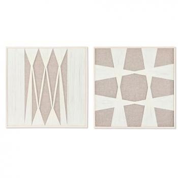 Lienzo Moderno Home ESPRIT 80 x 3 x 80 cm (2 Unidades)