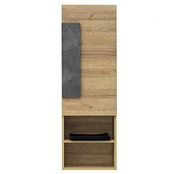 Mueble de Baño Colgante Efecto Madera 45x135 cm Estilo Industrial con 1 Puerta y Estante