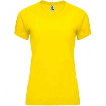 Camiseta técnica entallada para mujer ROLY BAHRAIN en color amarillo