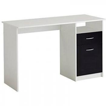 Escritorio Jackson - Blanco y Negro - 123 x 76,5 x 50 cm - Fabricado en Alemania