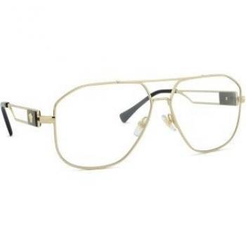 Versace VE1287 Asian Fit 1002 Men's Eyeglasses Gold Size 57 - Blue Light Block Available