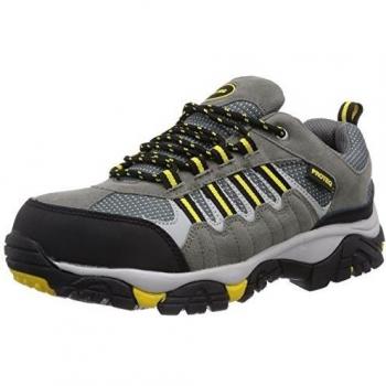 Proteq Sicherheitsschuhe S1 Pr31 Veloursleder, Stahlkappe, Pu-Sohle  Eu 45 - Calzado De Protección unisex,  color black/grey, talla 45