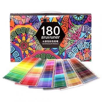 Juego de 180 lápices profesionales de acuarela, numerados, con un pincel, goma de borrar y sacapuntas, lápices de colores para adultos, libros de colorear, dibujos, dibujos, dibujos.