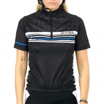 Jersey Mtb De Manga Corta Para Mujer Altura Peloton Team Negro-Dynamic Azul