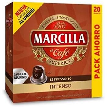 Marcilla Capsulas Compatibles Nespresso, Intenso - 20 Unidades