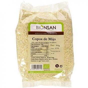 Bionsan Copos de Mijo Ecológicos - 6 Bolsas de 500 gr - Total: 3000 gr