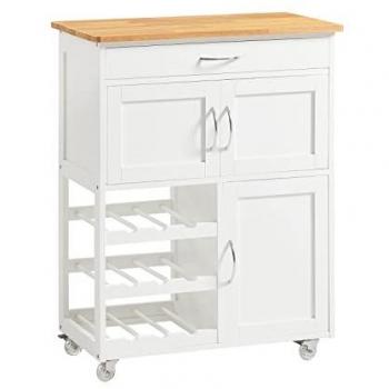Carrito de Cocina Estante Servidor Blanco 67x37x87cm FKW45-WN