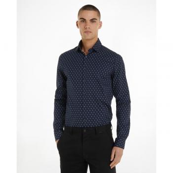 Camisa Slim de hombre con estampado Calvin Klein
