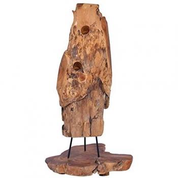 Teak Wood Wine Rack for 8 Bottles 40x30x80 cm Solid Construction