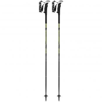 Bastones Leki Khumbu Pro FX One Ta - Par de bastones de trekking, color negro, longitud ajustable hasta 110 cm, fabricados en aluminio ligero, empuñadura ergonómica con sistema de bloqueo rápido y pun