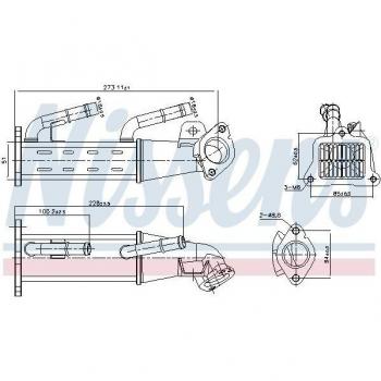 Enfriador de Recirculación de Gases de Escape NISSENS 989404