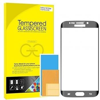 S6 Edge Protector de Pantalla, JETech Más Delgado Pantalla Completa 5.1 Vidrio Templado Protector de Pantalla Empaquetado al por Menor para Samsung Galaxy S6 Edge
