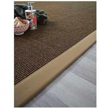 Alfombra de Sisal Yucatán Cacao 200x290 cm - Trenzado Café con Leche