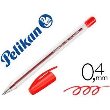 Boligrafo pelikan stick super soft rojo.