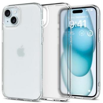 Capa Ultra Hybrid Spigen para iPhone 15 Plus - Transparente Fosco Anti-Amarillamiento